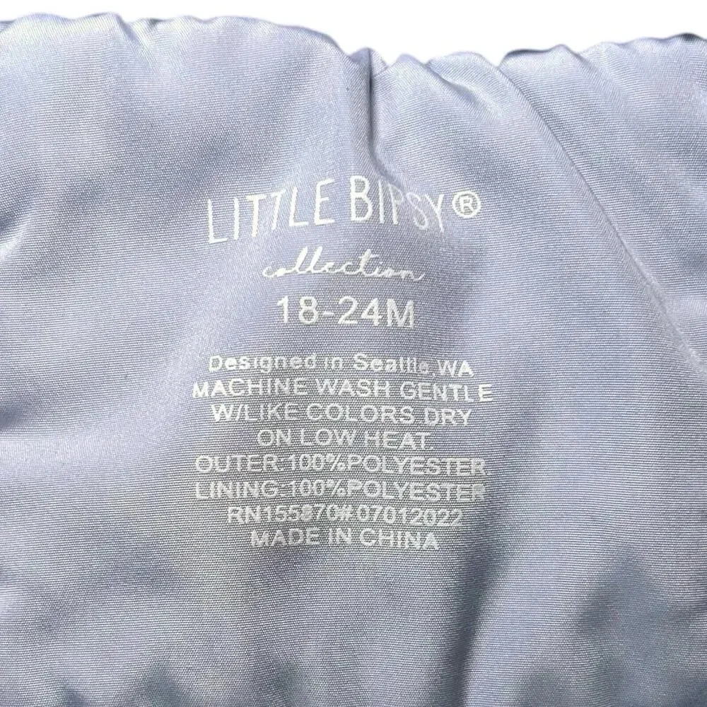 Little Bipsy Ice Gray Sherpa Lined puffer vest Outerwear Toddler 18 to 24 months - Picture 6 of 7